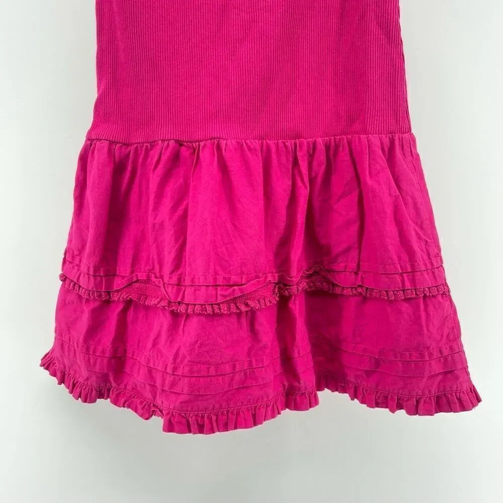 Ralph Lauren Girl’s Pink Sleeveless 100% Cotton Tiered Dress Size 4/5
